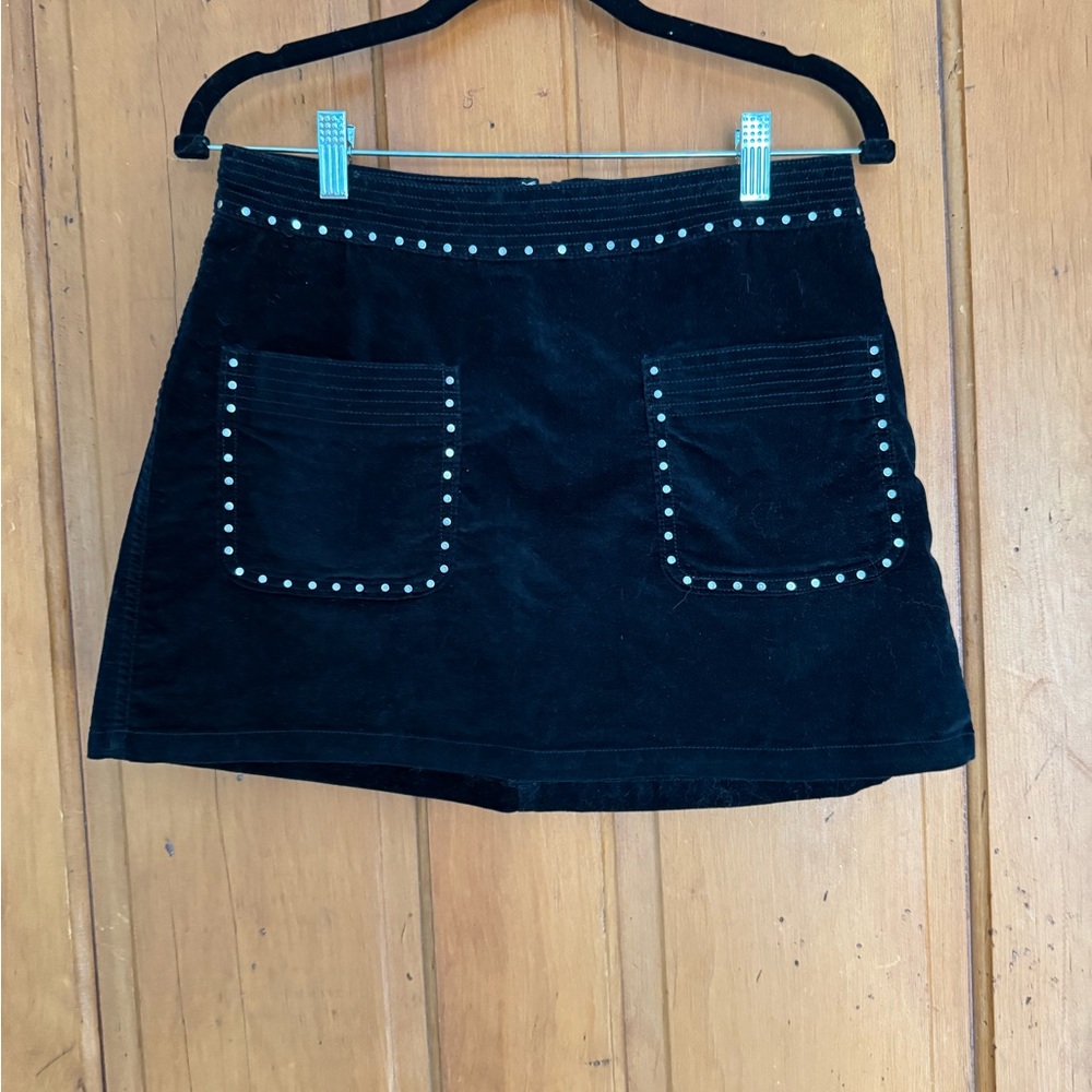 Abercrombie & Fitch Black Studded A-Line Mini Skirt